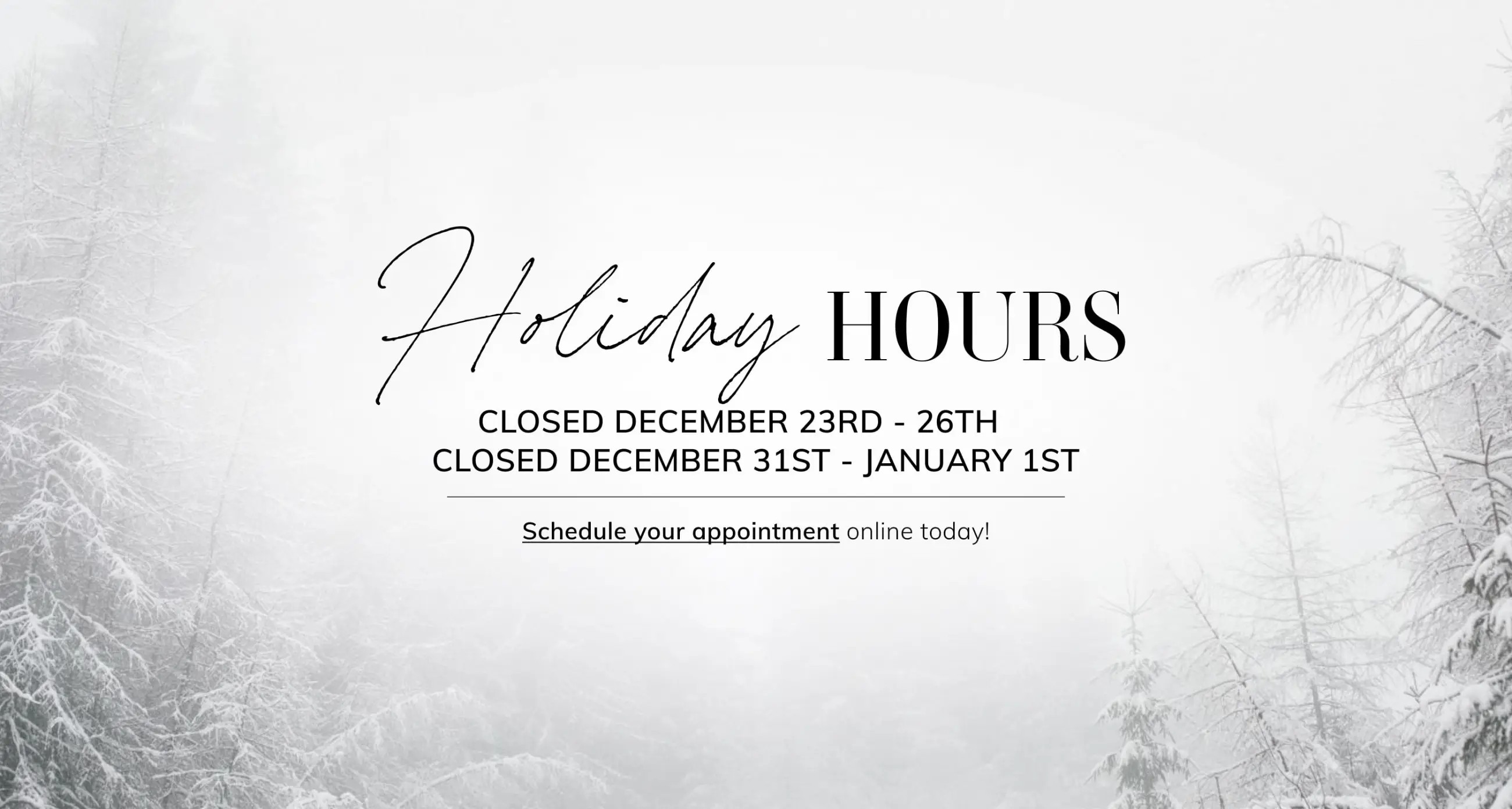 Holiday hours at Mimi''s Bridal - Schedule your appointment